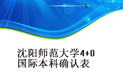 沈阳师范大学4+0国际本科学位确认书