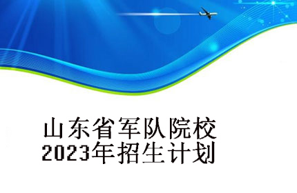 2023年山东省军队院校招生计划